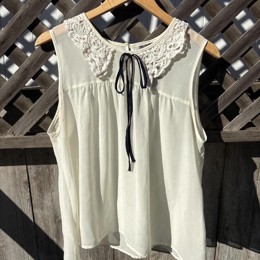Vintage Babydoll Lace Collar Top Moon Collection / Coquette Balletcore
